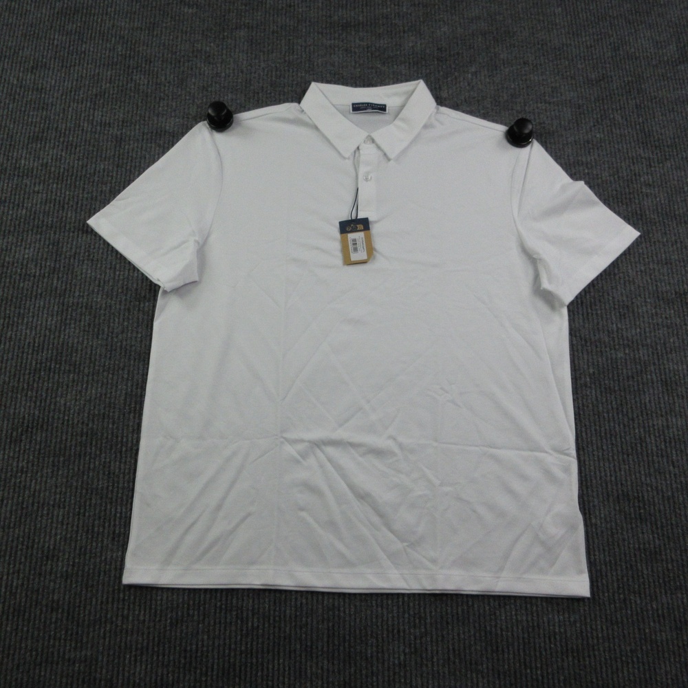 Charles Tyrwhitt Polo Shirt Mens L White Performance Jersey JEP0465WHTL NWT